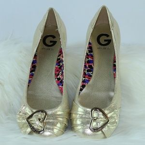 3/$25 Guess Slide On Round Toe Flats with Heart